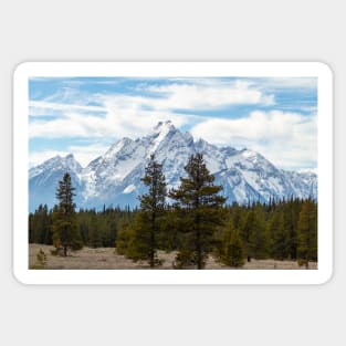 Snow-capped Mountains in Grand Teton National Park Sticker